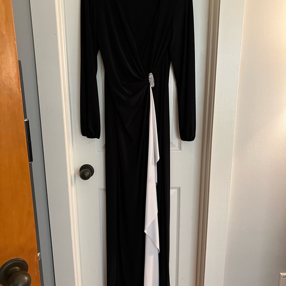 Ralph Lauren Black and White Long Sleeve Dress